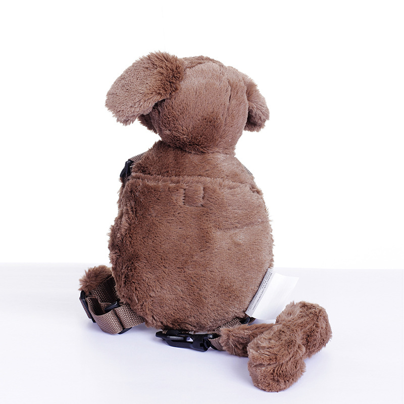 Manufacturer's Ready-made Kidsren's Anti-lost Coffee Long-haired Dog Backpack Baby Toddler Belt Leash Backpack
