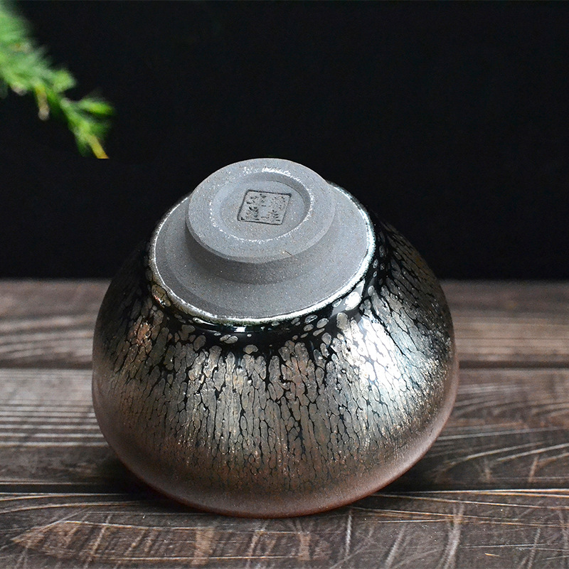 Jianyang oil drop beam mouth silver oil drop jianzhan teacup tea cup jianzhan kung fu tea set wholesale