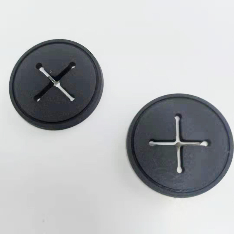Manufacturers silicone car line buckle cross outlet sewing accessories buckle earphone hole car line buckle
