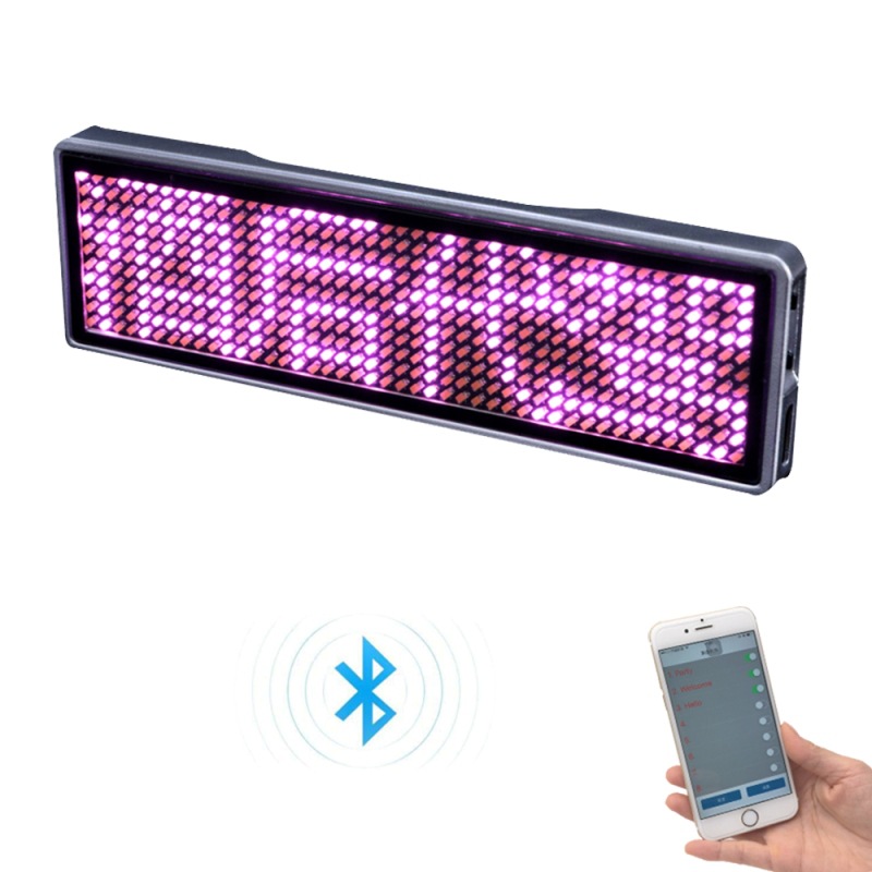 LED breastplate Bluetooth display custom charging rolling walking word drunk driving number plate mobile phone word change