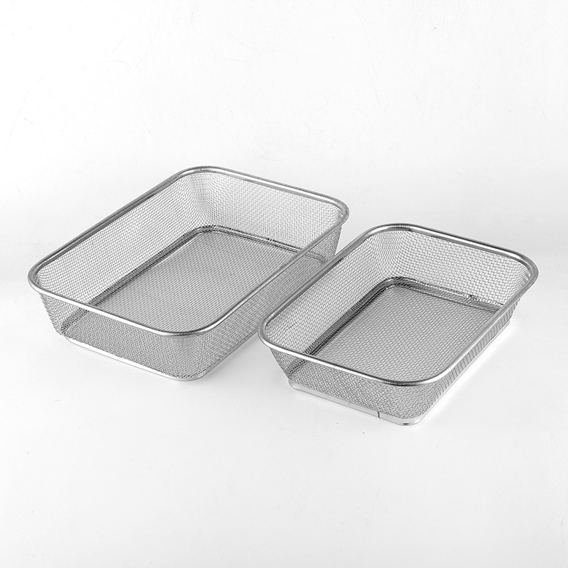 Многофункциональная экологически чистая металлическая дренажная корзина японской кухонной посуды прямоугольная сетчатая корзина оптовый производитель