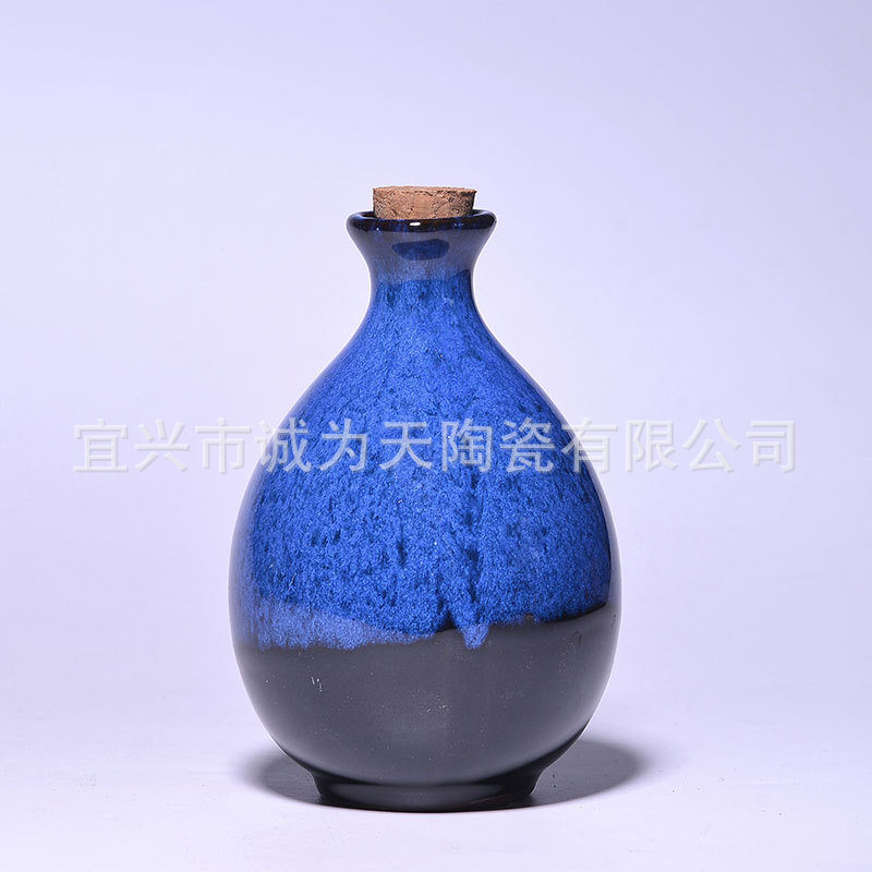 Yixing in stock purple sand ceramic wine bottle 1 Jin wine jar wine set small wine jar packaging bulk wine bottle full set Wholesale