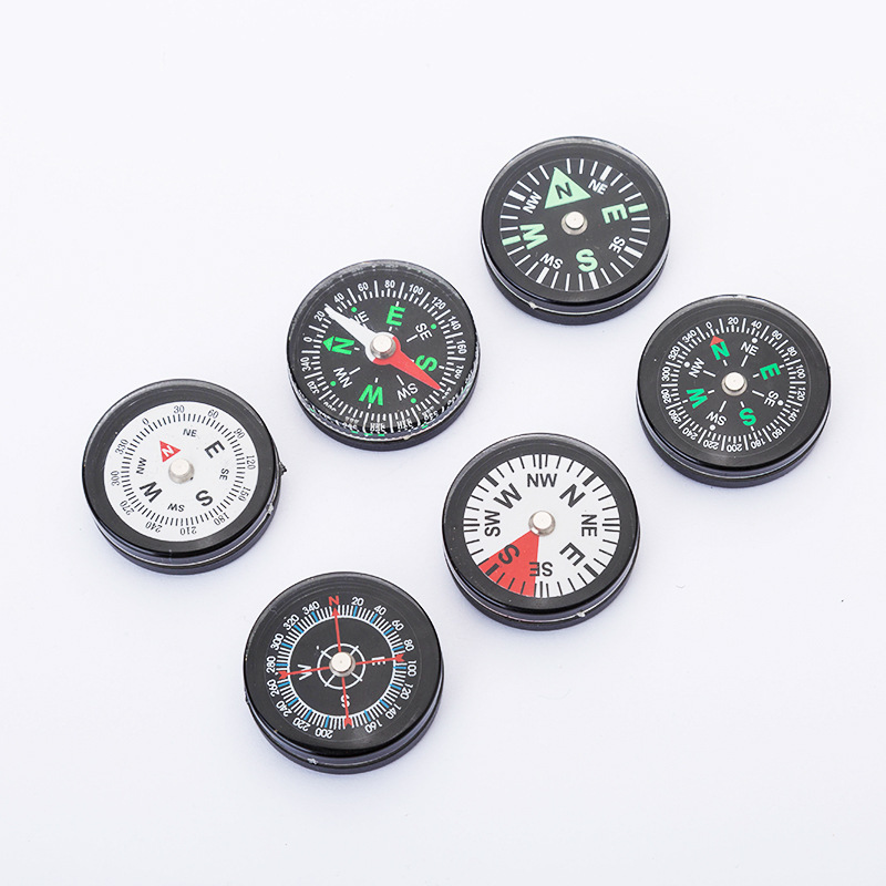 Factory supply outside diameter 30mm compass outdoor camping pointer miniature plastic precision compass