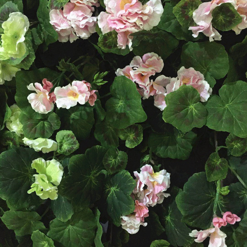 Factory direct supply simulation rattan simulation Begonia flower geranium rattan hanging orchid green plant wall hanging engineering decorative wall wholesale
