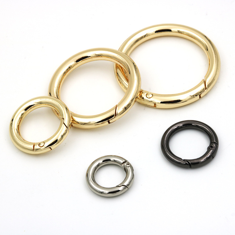 Spring Ring Factory Direct Sales Zinc Alloy Spring Buckle Open Ring Metal Key Chain Open Ring Bag Hanging Buckle Ring