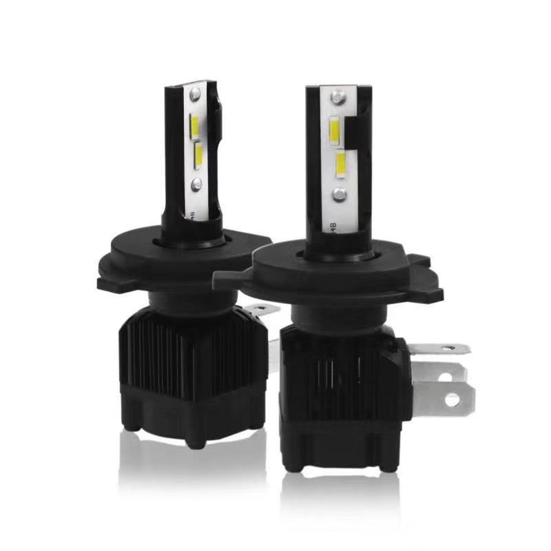 Кросс-бодерный мини квадратный патрон с вентилятором, популярная автомобильная светодиодная фара H4, интегрированное дальнее и ближнее освещение