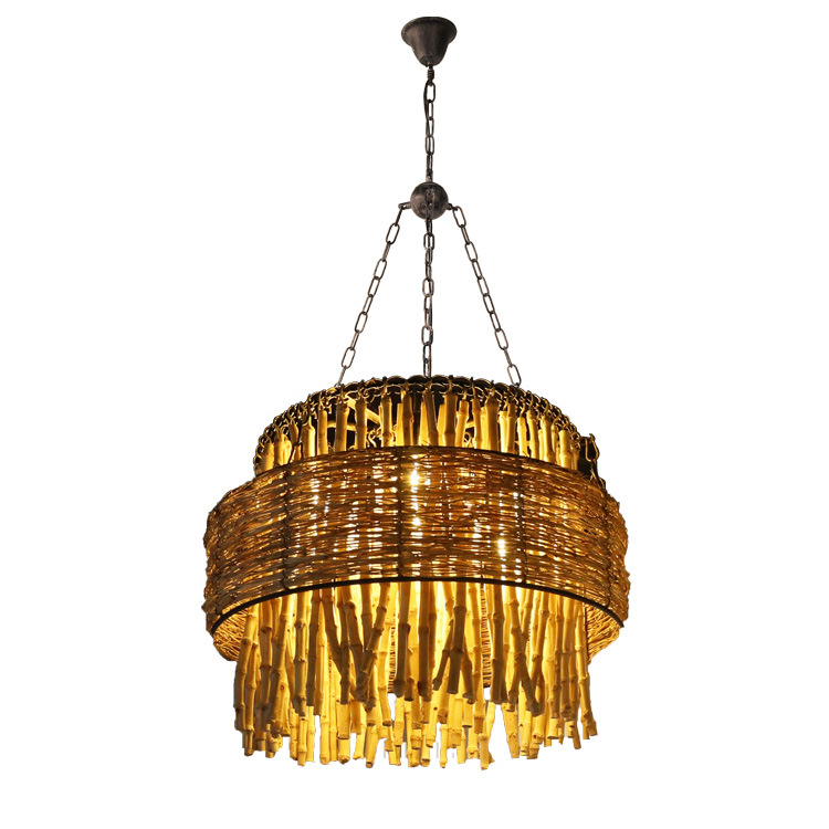 Non-Standard Engineering Custom Decorative Parts Woven Crafts Bamboo and Rattan Hand-Woven Decorative Pendants Tea Room Ornaments