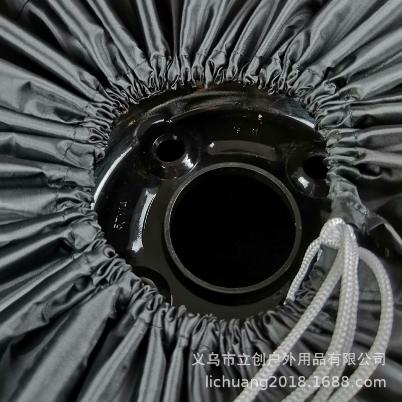 Cross-border hot sale All Black 210d Oxford cloth car spare tire cover polyester taffeta car tire protective cover