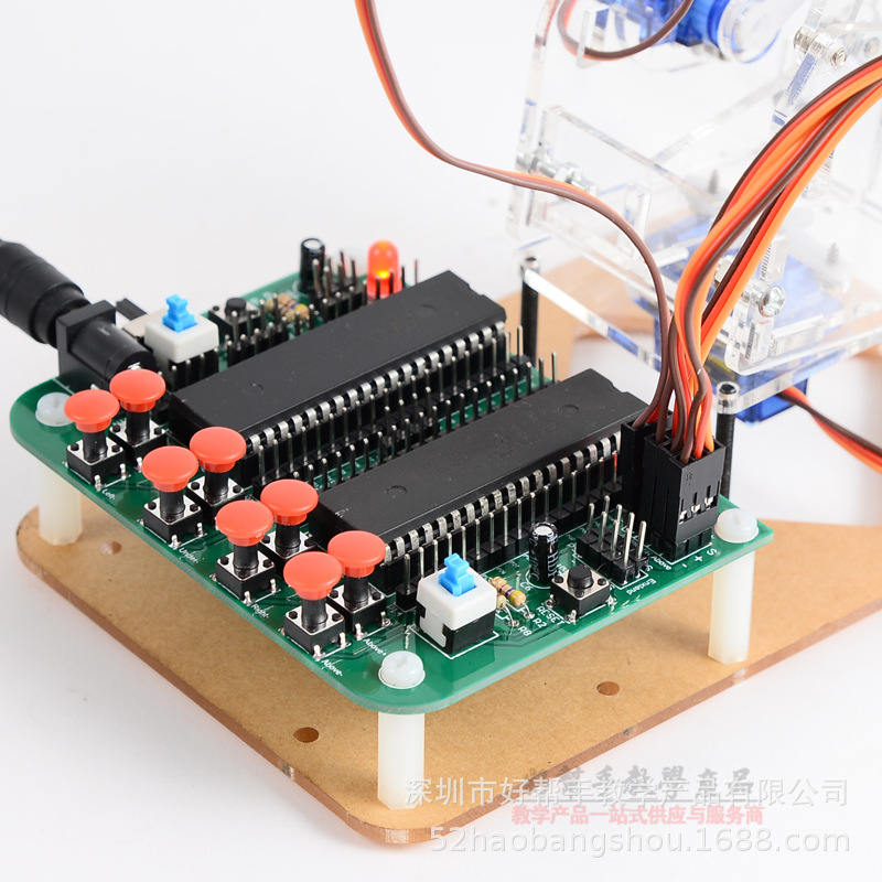 Acrylic Robotic Arm DIY Kit Mearm Assembled Manipulator Raspberry Pie Maker Kit