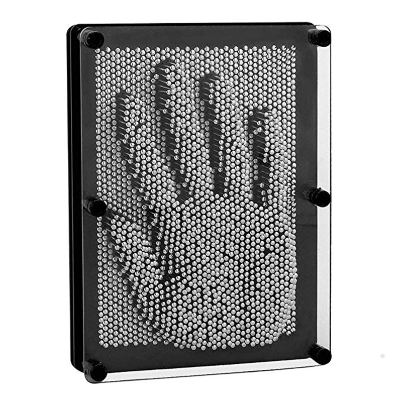 pinart Rectangular Metal Varied Needle Painting Hand Model 3d Handprint Clone Model Face Model Educational Toys Small Gifts