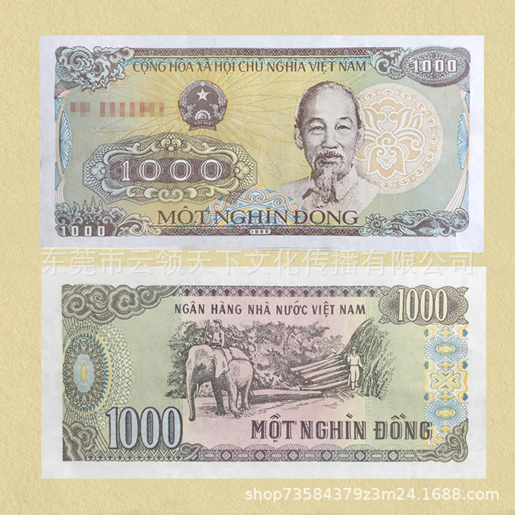 Vietnam 1000盾 Banknotes, Foreign Currency Collection, Foreign Coins, Asian Banknotes, Single Sheets in Bundles and Loose