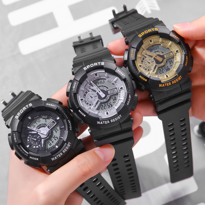 Unicorn Sports Student Waterproof Analog Digital Watch Couple's Matching Watch Led Trendy Outdoor Luminous
