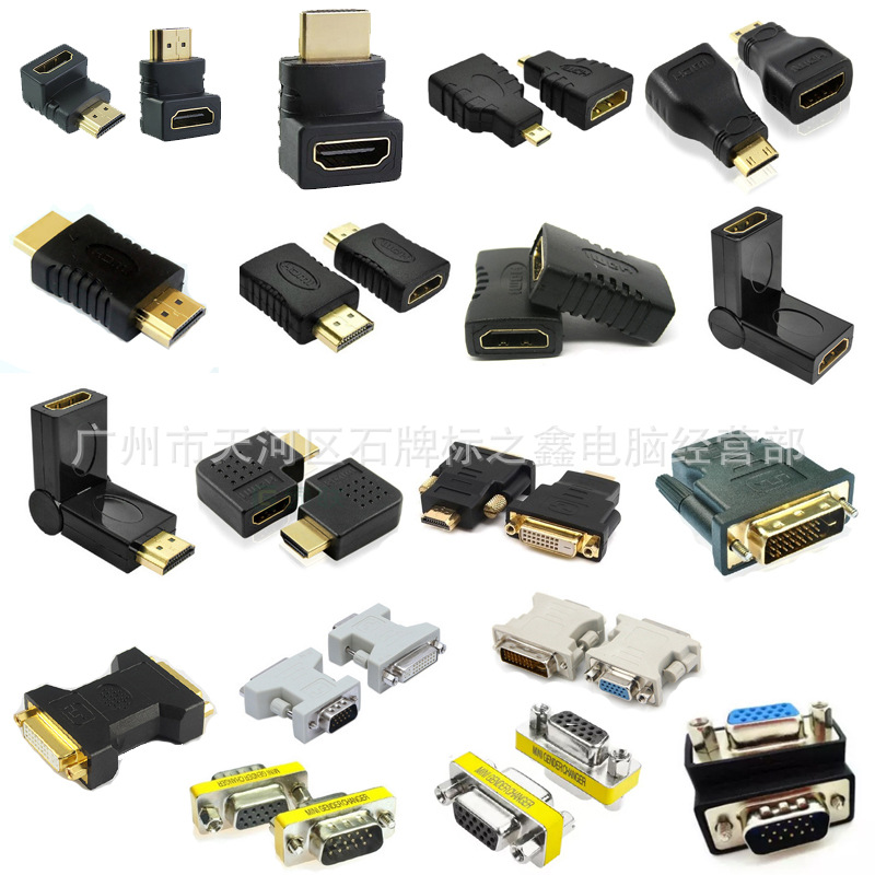 HDMI адаптер, DVI адаптер, VGA соединитель, различные адаптеры, прямые продажи завода