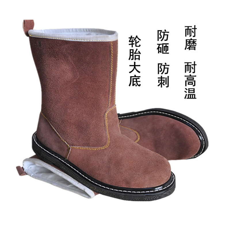 Ботинки для мужчин с металлическим носком, противоударные, прокольные, износостойкие, для высоких температур, защитная обувь для сварщиков