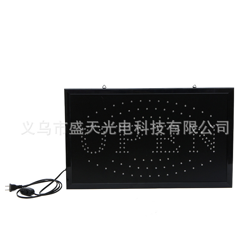 Open Cross-Border Led Billboard English Hanging Sign for Storefront Indoor High-Brightness Scrolling Flashing Sign High-Brightness Display
