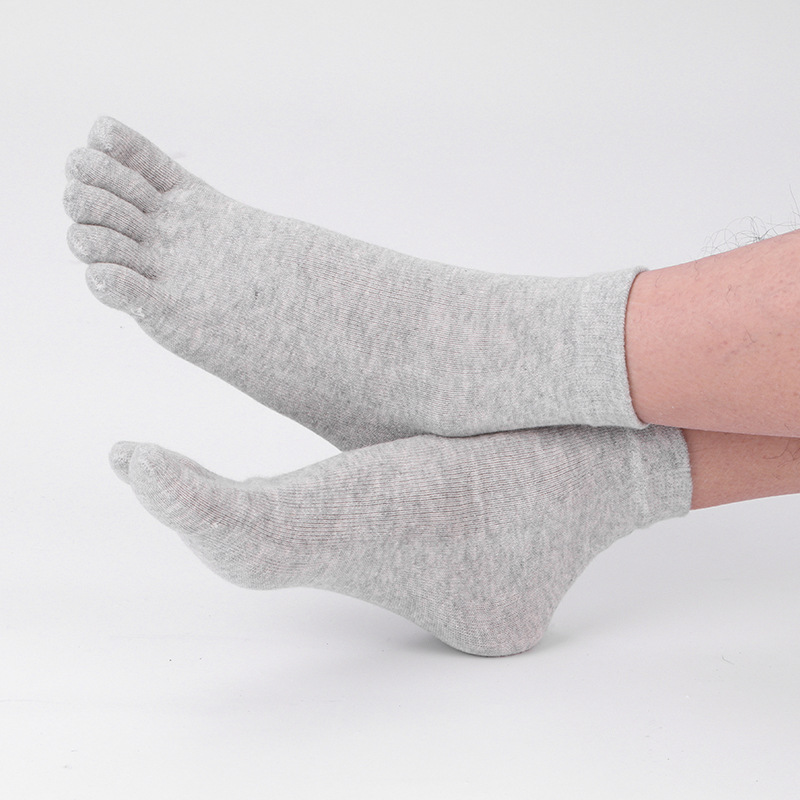 10 Pairs of Free Shipping Five-Toe Socks for Men, Pure Cotton Mid-Calf Split-Toe Socks, Breathable Four-Season Autumn and Winter Five-Toe Socks, Factory Direct Sales