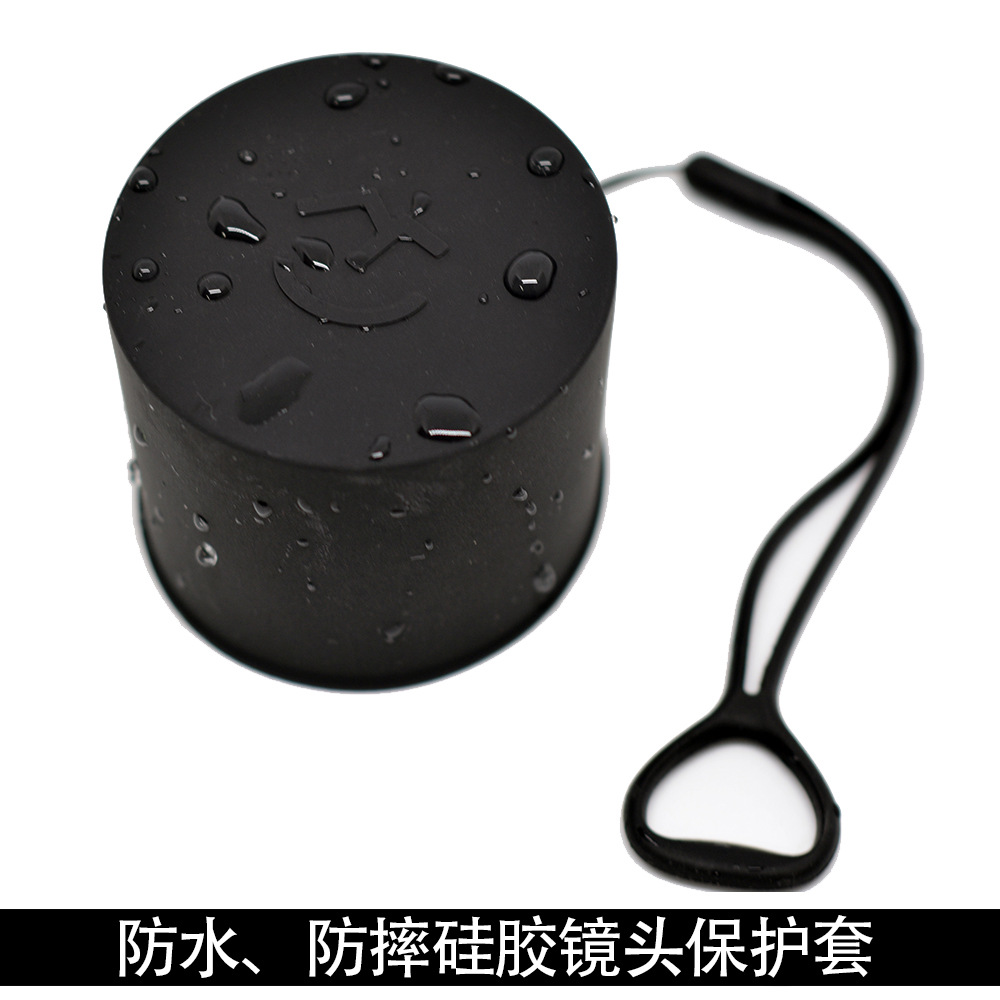 Factory direct silicone lens cover SLR camera lens cover waterproof and dustproof lens cover photography accessories wrist strap