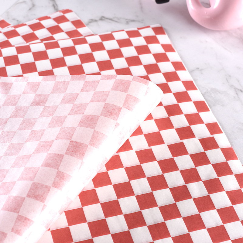 Foreign trade cake roll oil-proof paper pastry chicken roll coated tray paper baking packaging plate paper Hamburger paper customization