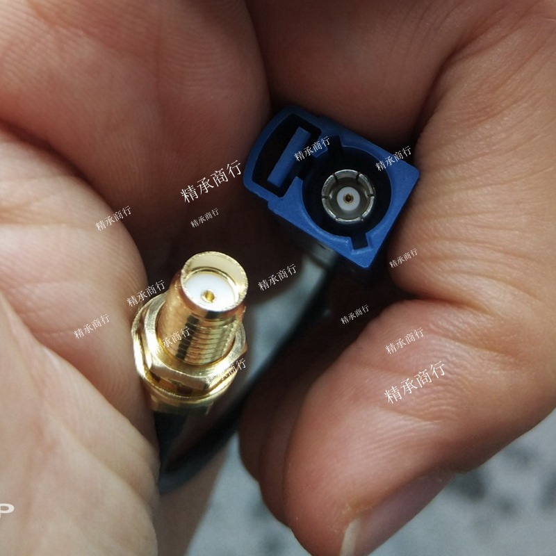 Fakra Type C Blue Smb Vehicle to Sma Female Gps Navigation Antenna Rf Connected to Rg174 Coaxial Cable