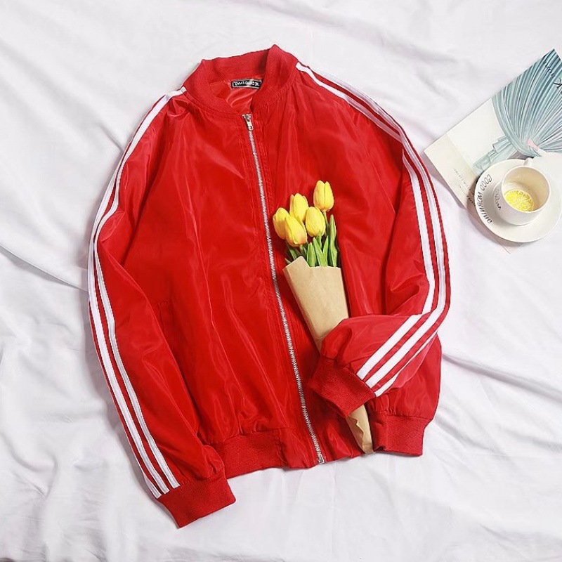 Spring and summer jacket red coat men's Korean-style trendy slim student jacket bf style baseball uniform