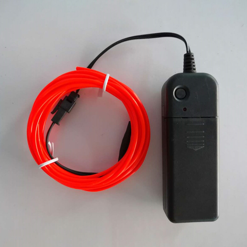 Decorative Luminous Tube 2.3mm Small Round Wire EL Luminous Wire Battery Box Set Factory Price Wholesale