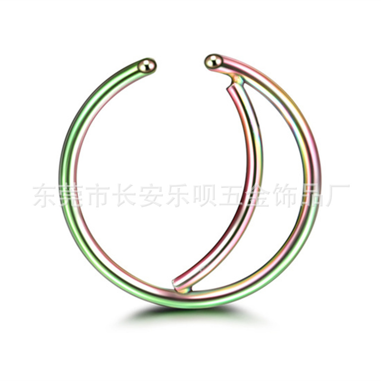 European and American fashion moon nose ring stainless steel puncture nose nail small nose ring puncture jewelry stainless steel jewelry factory