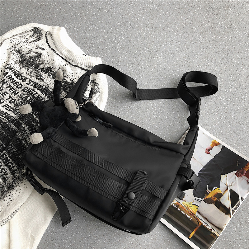 Tooling Bag Hong Kong-style Nylon Composite Cloth Waterproof Wear-resistant Scratch-resistant Large Capacity Crossbody Shoulder Bag Functional Messenger Bag