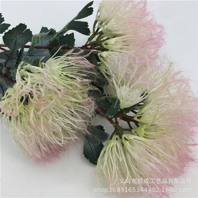 Jinhehuan artificial dandelion plush flower artificial flower indoor decorative flower dried flower decoration living room decoration shy fruit