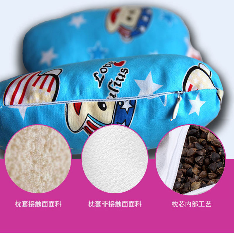 Baby pillow for 0-1 years old baby children's styling pillow cotton newborn anti-deflection head cartoon breathable summer