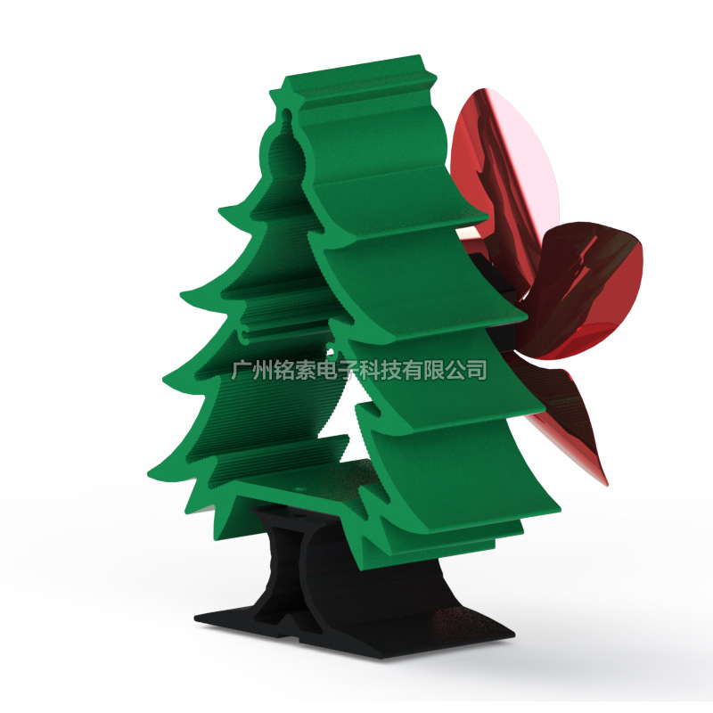 Christmas tree fireplace fan heat power fan heat energy drive 5 Leaf fan cocoa outlet