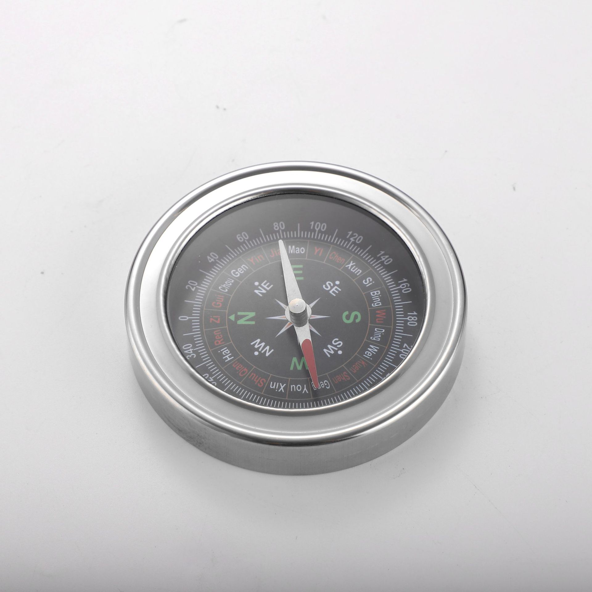 Compass manufacturers directly supply outdoor mountaineering compass Chinese and English panel stainless steel compass wholesale