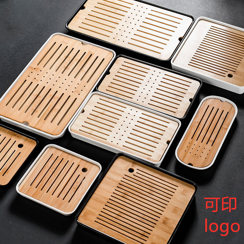 Маленький бамбуковый чайный поднос квадратный поднос для слива и сушки маленький бамбуковый мини поднос для хранения воды чайный стол кунг-фу чайный набор