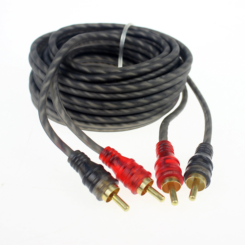 Time sound and car audio line pure copper audio signal line car audio modified audio wire 5 meters 2 meters