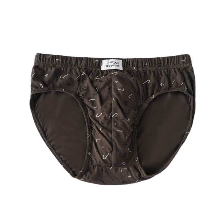 Wholesale men's cotton briefs men's underwear men's briefs cotton mid-waist printed underwear large size