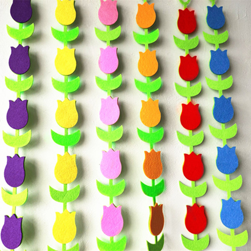 Kindergarten Decorations Sunflower Smiley Flower Fruit Felt Cloth Hanging Decoration