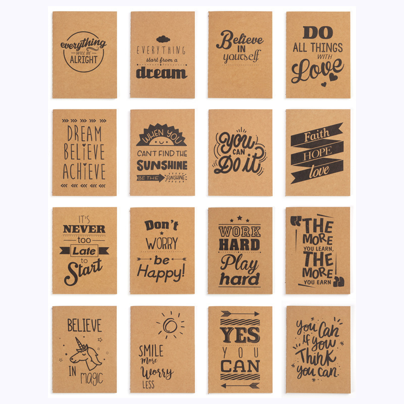 a6 Kraft paper cover notebook A5B5 learning notebook can be printed logo notepad foreign trade stationery gifts