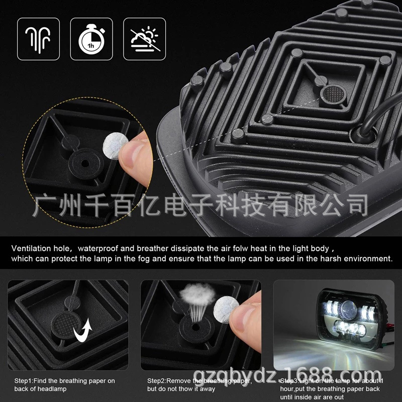 Suitable for jeep Wrangler TJ Cherokee headlight 5x 7 square light 7 inch square light truck headlight pickup modification light