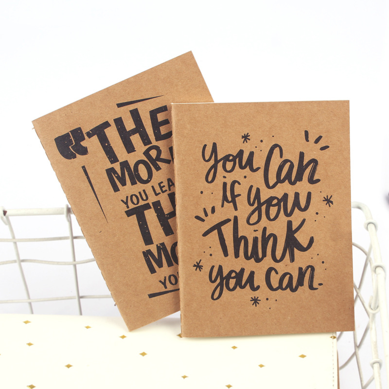 a6 Kraft paper cover notebook A5B5 learning notebook can be printed logo notepad foreign trade stationery gifts