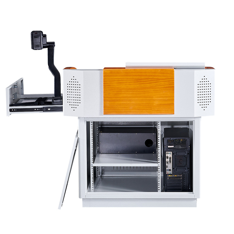 Multimedia Lectern Steel Podium Lectern Electronic Teaching Central Control Lectern Multifunctional Lectern Table Teacher Lectern
