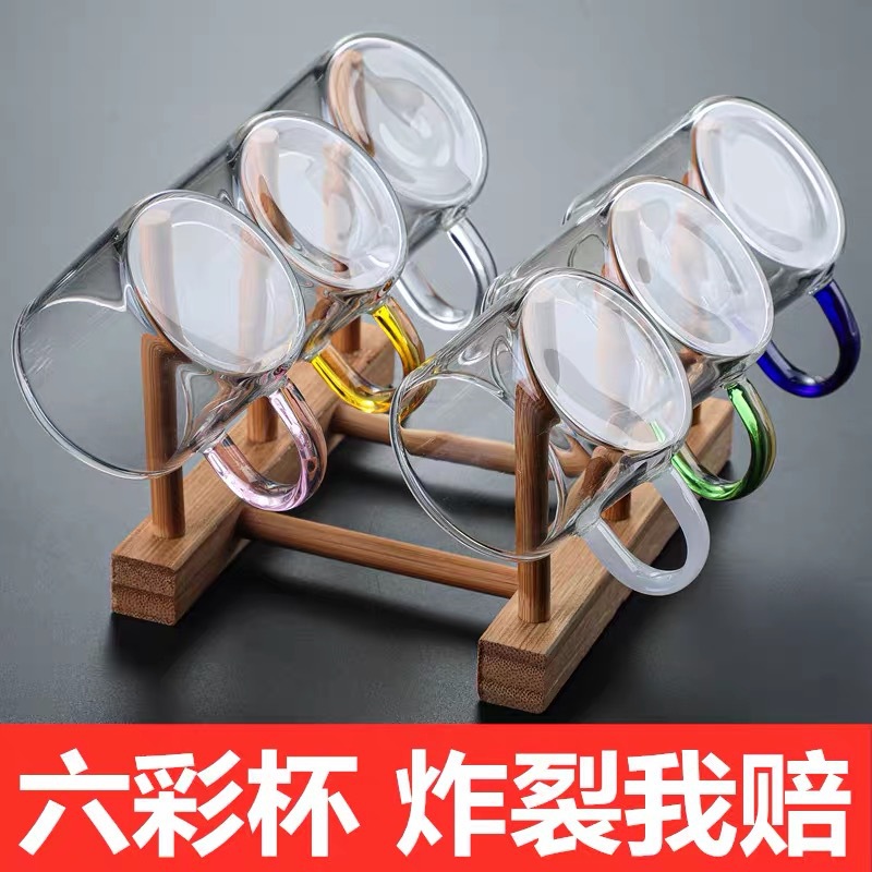 Factory wholesale High Borosilicate glass teacup with handle transparent kung fu teacup glass tasting cup small Cup