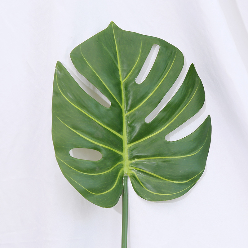 High-end single turtle leaf INS Nordic simulation plant glue feel thick branch large turtle back leaf fake flower