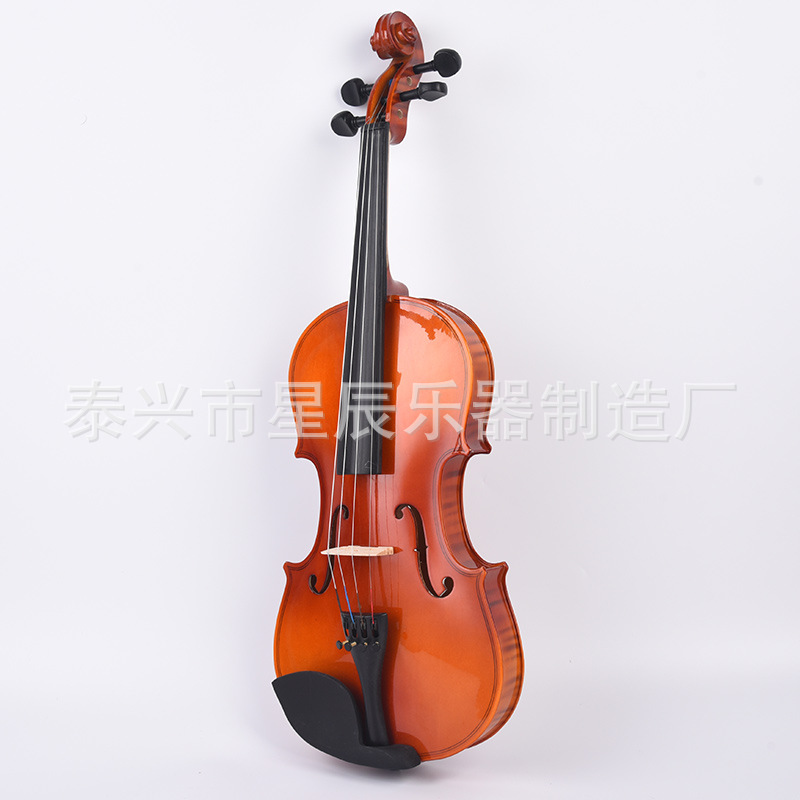 Children Beginner Entry-level Splint Tiger Pattern Bright Light Violin Triangle Conformal Box Packaging Test Grade Violin
