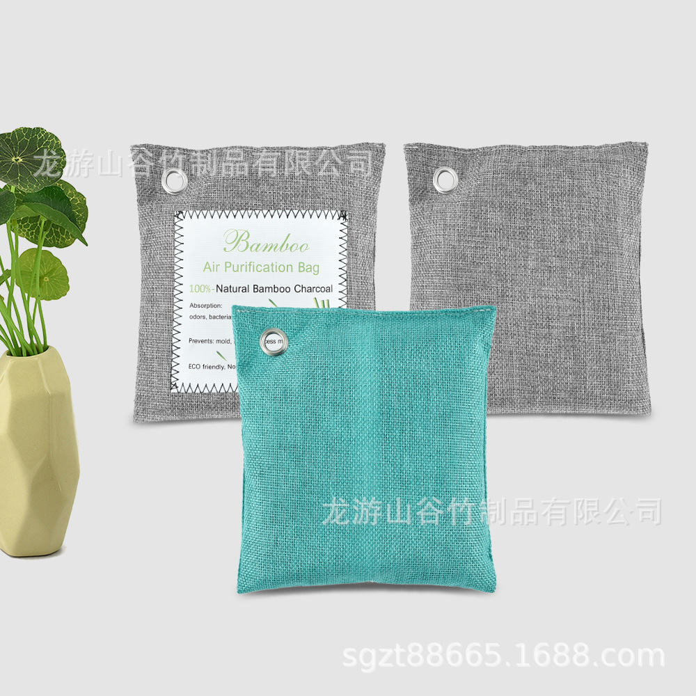 Amazon Cross-Border Charcoal Bag Bamboo Charcoal Bag Car Deodorizing Formaldehyde Activated Carbon Bag 200g Charcoal Bag for Home Use