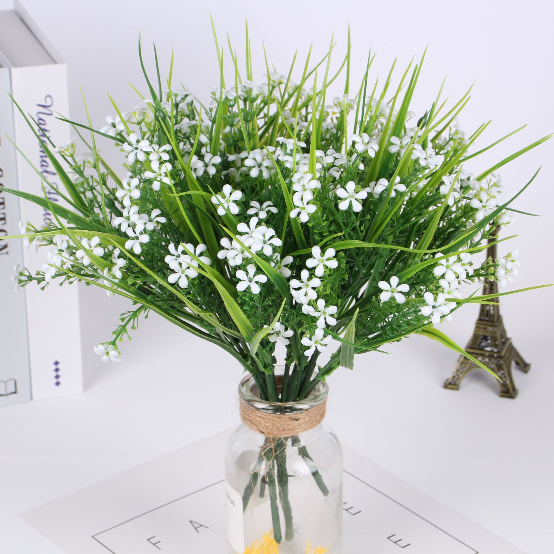 Simulation Plant Plastic Flower 5 Fork Murilia Fake Flower Gympanosa Home Decoration Placement Wedding Assembly