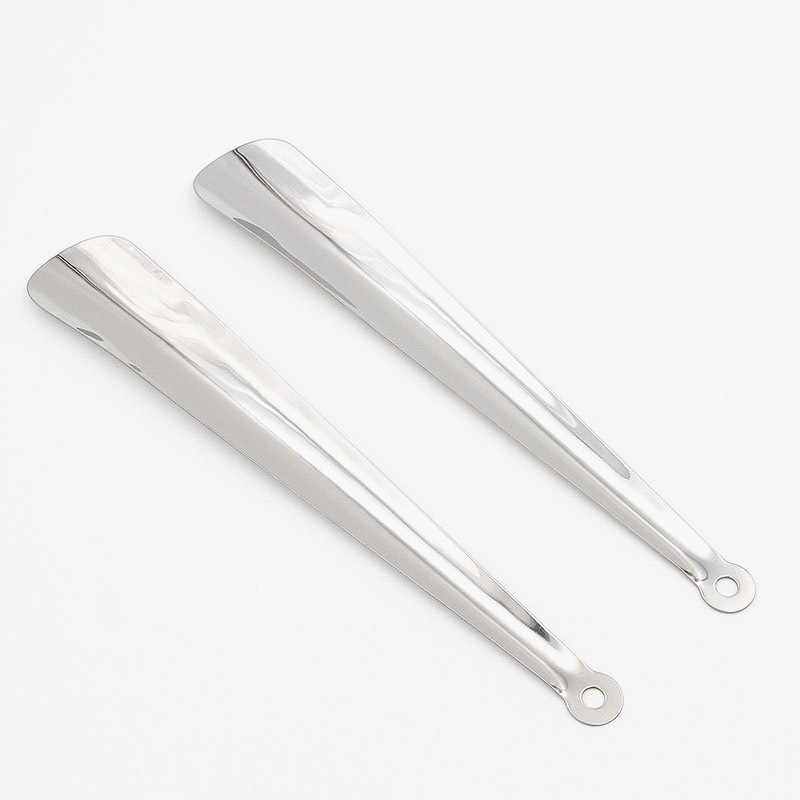 Factory Direct supply 30cm straight shoe horn stainless steel shoe pump household shoe lifting device shoe wearing device wholesale