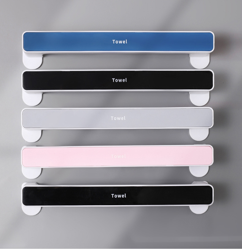 Non-perforated towel rack simple plastic towel bar viscose wall hanging toilet rack wholesale factory direct sales