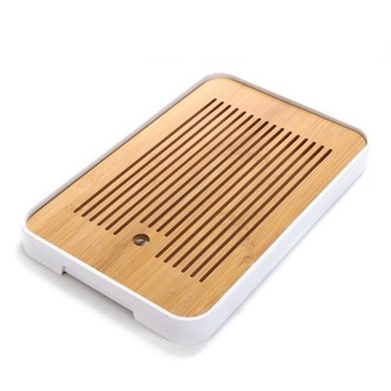Small Bamboo Tea Tray Square Drain and Dry Foam Tray Small Bamboo Mini Water Storage Tray Tea Sea Table Kung Fu Tea Set