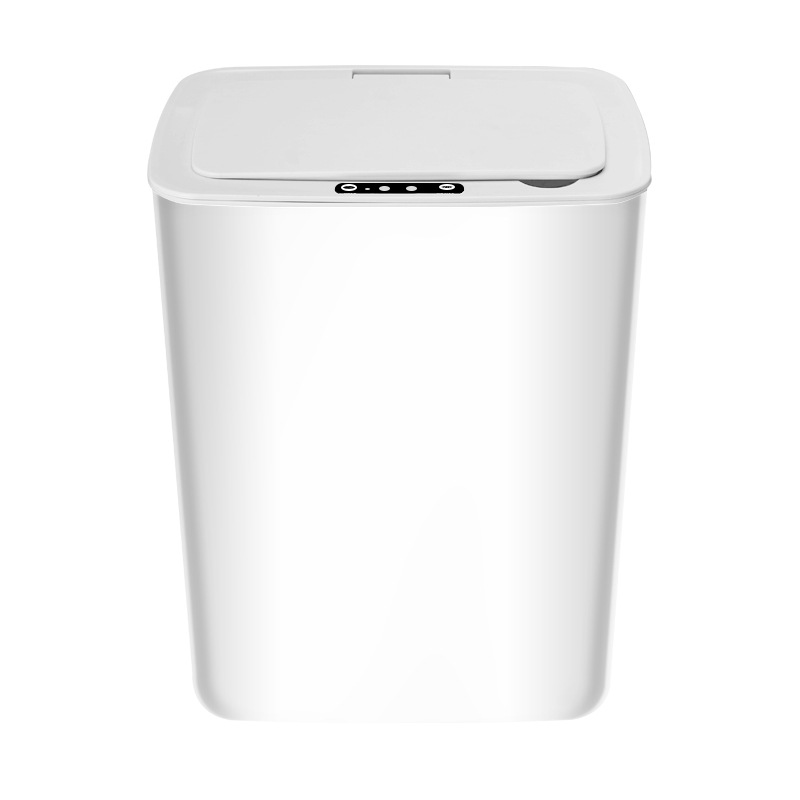 Intelligent induction trash can household automatic toilet with lid kitchen toilet paper basket electric trash can Large