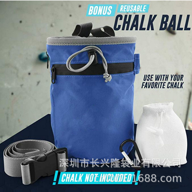 Factory Customized rock climbing magnesium powder bag outdoor sports magnesium powder storage waist bag new non-slip powder bag LOGO