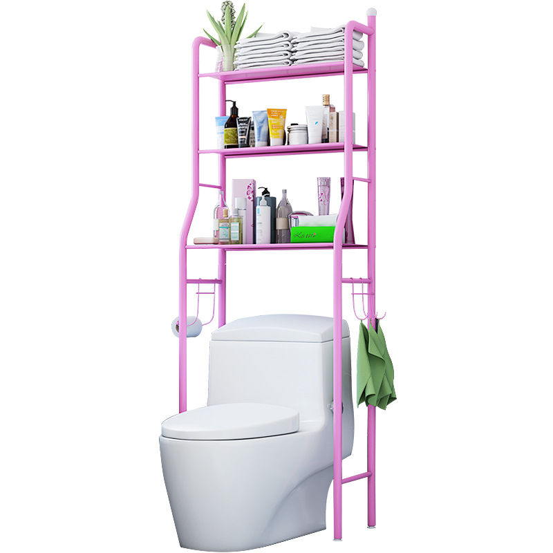 Punch-free toilet bathroom washing machine toilet rack floor toilet toilet toilet rack storage rack